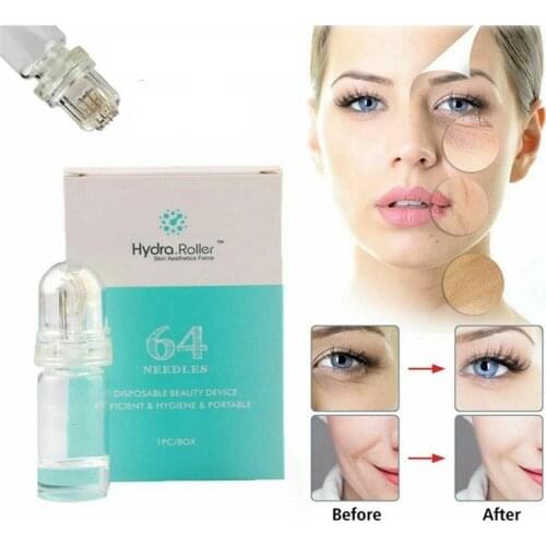 FDA HYDRA Roller 64 Pin Micro Needle Titanium Tips Serum Hyaluronic Acid Import Instrument Derma Roller For Skin Care