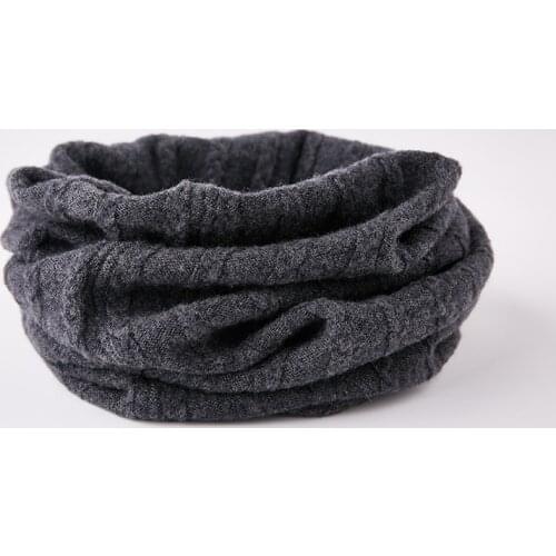 Wool Solid Color Collar Mens Winter Hedging Windproof Keep Your Neck Vertical Striped Shawl Simple And Versatile Scarf 9281