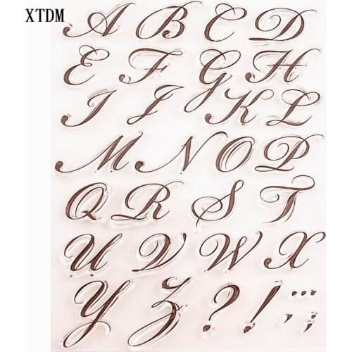 Hot sale english alphabet Transparent Clear Stamps / Silicone Seals Roller Stamp for DIY scrapbooking photo album/Card Making