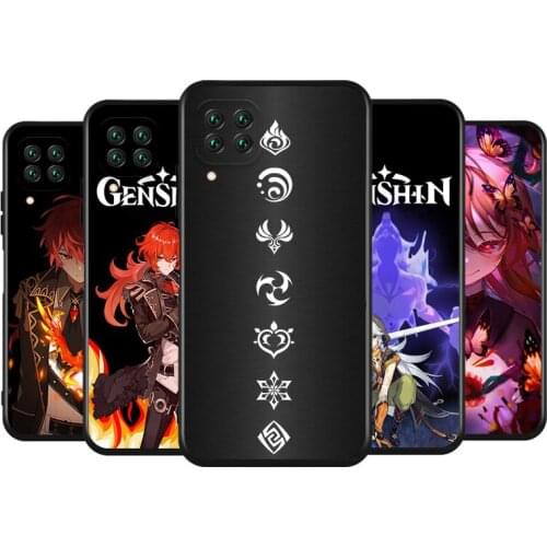 Anime Genshin darbe For Huawei Nova 2 2i 3 3E 3I 4 4E 5 5I 5Z 5E 5T 6 7 7I 8 SE Lite Pro SE Silicone Black Phone Case