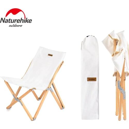 Naturehike Camping Folding Chair Fishing Chair Portable Solid Wood Beech Wood Picnic Sketch Wooden Chair Outdoor Travel BBQ