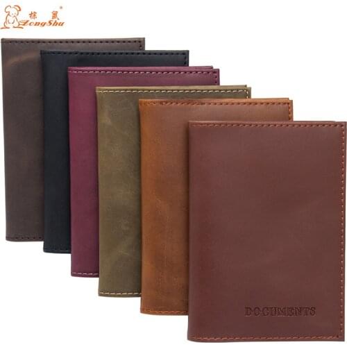 Wine red Russian soft Crazy Horse Auto Driver License Bag Genuine Leather Cover for Car Driving Documents Card Credit Holder