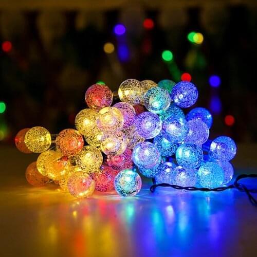 50/60/100Solar Lamp Power LED String Fairy Lights 5M/9.5M/11m/12m LEDS Crystal Ball Solar Garlands Garden Christmas Decor