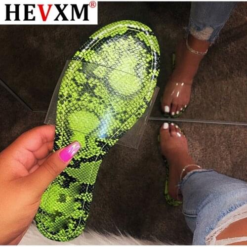 Sexy ladies flat slippers jelly slippers PVC transparent strap female open toe causal slippers outdoor ladies beach shoes