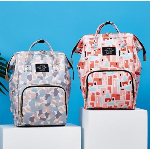 Mummy Maternity Nappy Bag Large Capacity Baby Stroller Travel Diaper Backpack for Baby Care Womens Fashion Bag