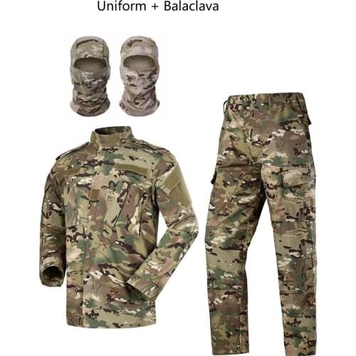 Mens Sets Multicam U.S Army Uniform ACU Military Uiforms With Balaclava*2