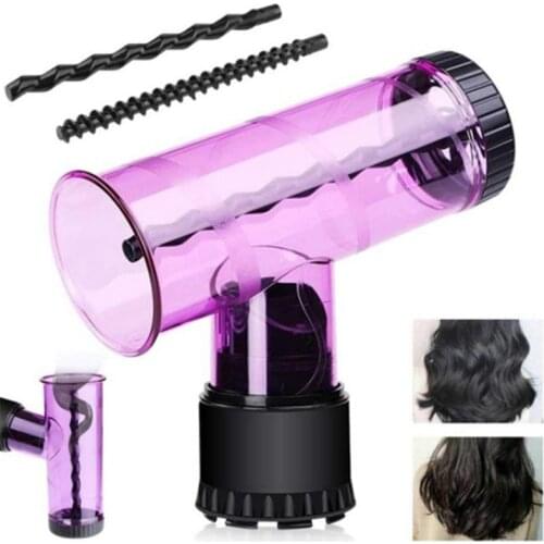1pcs New Pink Hair Curls Diffuser Tornado Style Automatic Hair Air Curler With 2 Curl Sticks Styling Tool