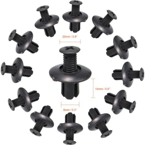 10/20/50pcs Auto Fasteners Vehicle Car Bumpers Clips Retainers Fasteners Rivet Door Panel Fender Liner Universal Fit for All Car
