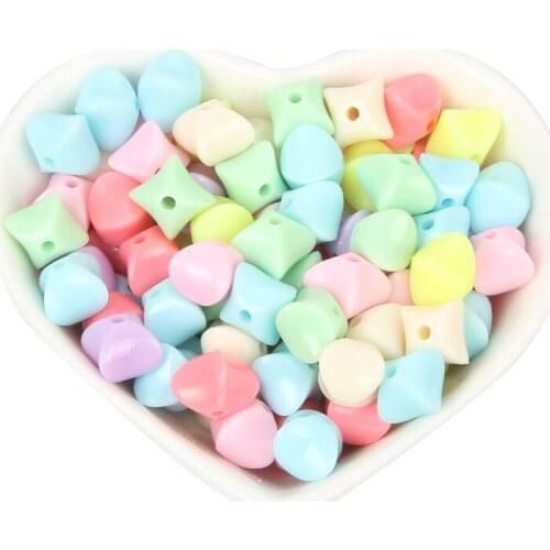 100pcs/lot Mixed Square Shape Acrylic Beads Charm Loose Spacer Beads For Jewelry Making DIY Needlework Bracelet Accessories