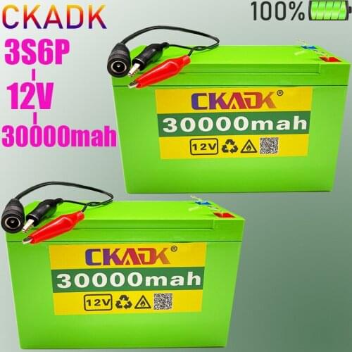 12V30Ah 18650 Li ion rechargeable battery pack 3S6P electric vehicle toy spray scale access control built-in BMS
