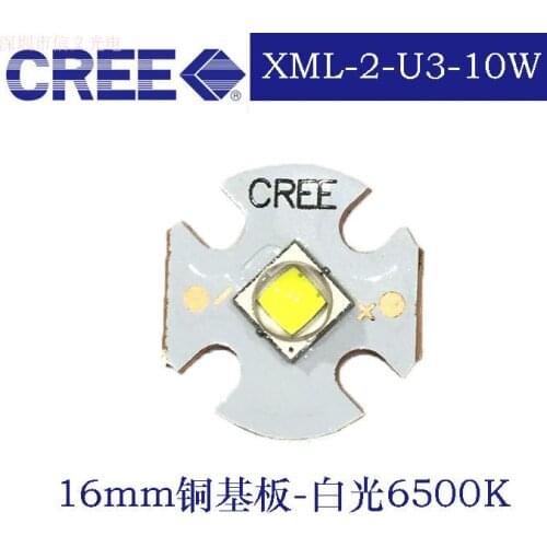 2 PCS CREE XML2 LED XM-L2 T6 U2 10W WHITE Neutral White Warm White High Power LED Emitter with 16mm copper PCB for DIY