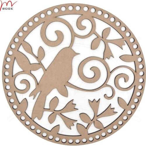 3 pieces 25cm Wooden Basket Bases Wooden Round Bottoms Circle Bottoms Bases for Basket