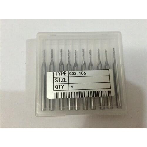 5pcs/lot Two sprial flutes Ball nose milling cutter 3.175mm Carbide ball nose end mill cnc router bits