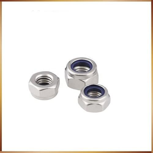 50PCS M8/M10 Nylon Lock nut,Locking nut,Self lock nut,Stainless Steel Self Locking Hex Nuts