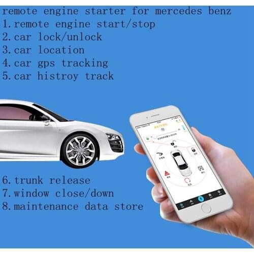 PLUSOBD GPS Car Alarm, GPS+GSM Car Alarm & Tracking System With Remote Engine Start Fit For Mercedes Benz A B GLA ML G GL Class