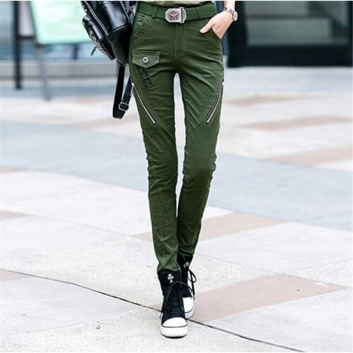 New 2020 Cotton Outdoor Slim Cargo Pants Women Multi-pocket Military Tactical Trousers Wear Resistant Hiking Sports Pants Female