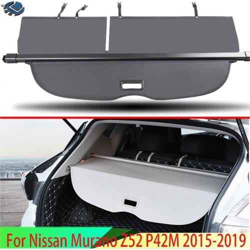 For Nissan Murano Z52 P42M 2015-2019 Aluminum+Canvas Rear Cargo Cover privacy Trunk Screen Security Shield shade Accessories