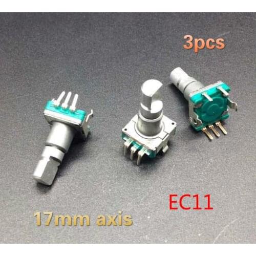 3pcs for ALPS Toyota Highlander digital potentiometer car CD navigation audio rotary EC11 encoding key switch 30 bit 17MM axis