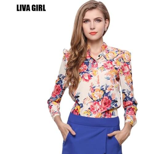 Женские рубашки с принтом DANJEANER China At AliExpress