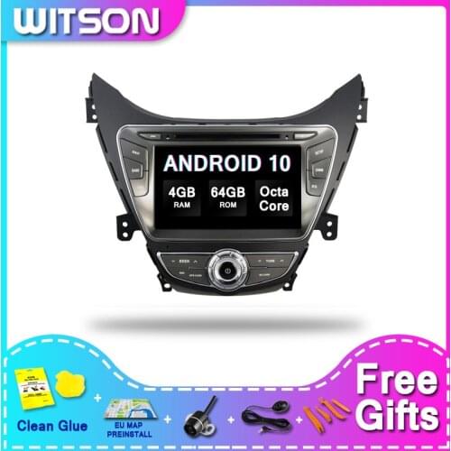 DE Stock ! WITSON Android 10.0 Car DVD Player with Gps For HYUNDAI ELANTRA 2011 Car Gps Navigation 4+64GB