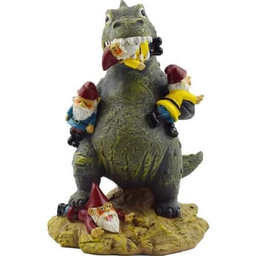 Resin Dinosaur Statue Decorative Gnome Art Garden Sculpture Garden Decoration Accessories Crafts Statue Home Decor