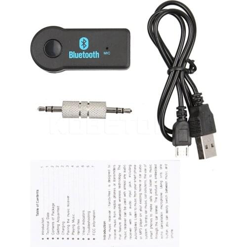 Handsfree Bluetooth receiver Car Kit 3.5MM Jack adapter AUX Audio Music Wireless For huawei iPhone auto speaker