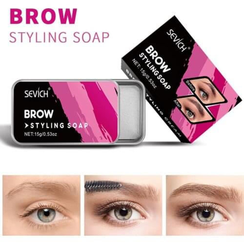 2021 3D Feathery Eyebrow Setting Gel Waterproof Lasting Eyebrow Gel Eyebrow Tint Pomade Brow Makeup Balm Styling Brows Soap Kit