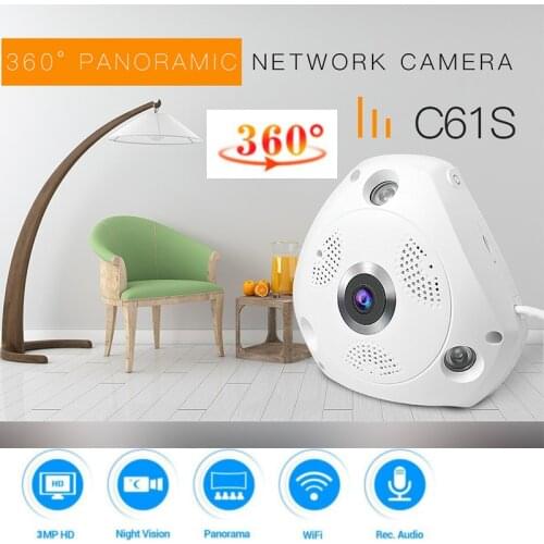 Vstarcam 3MP IP Camera Wifi Camera 360 Degree Panoramic FIsheye 3D Surveillance Security Camera IR Night Vision Two Way Intercom