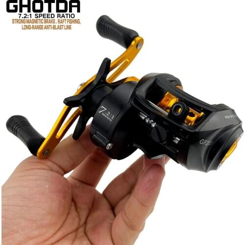Bait Casting Reel 8kg Max Drag jig Reel 17+1 BB 7.2:1 Aluminium Alloy Spool Fishing Reel