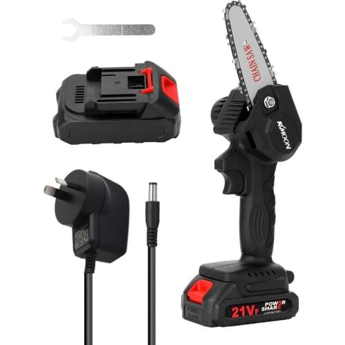 KKmoon Portable Electric Pruning Saw Mini Brush Motor Wood Spliting Chainsaw One-handed Woodworking Tool for Garden Orchard
