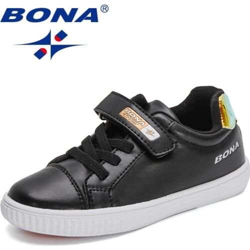 BONA 2021 New Designers Classics Casual Sneakers Children High Quality Skateborading Shoes Kids Sport Shoes Jogging Footwear