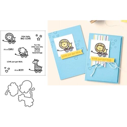 BABY PULL TOYS Metal Cutting Dies And Stamp Stencils for DIY Scrapbook Album Embossing Handmade Decorations Mould Christmas