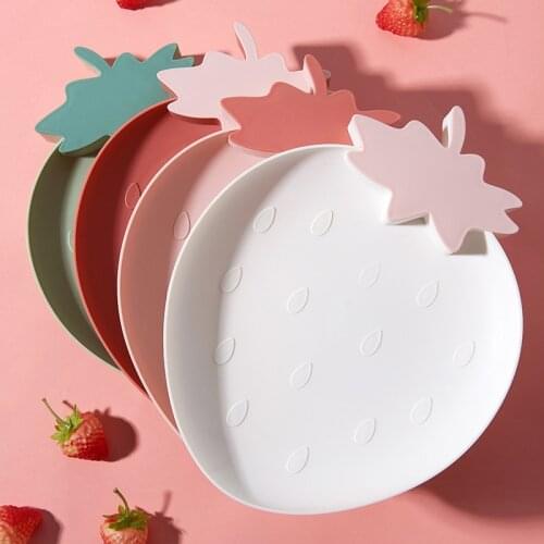 Cute Strawberry Shaped Dried Fruit Tray Simple and Modern Household New Year Snack Tray Candy Melon Seed Tray