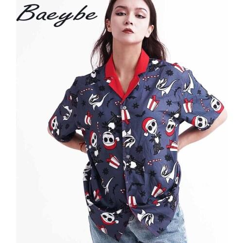 Fashion Lady Print Shirt Man&Woman Streetwear Oversize Casual Hawaii Unisex Couple Short Sleeve Beach Wear Male Homewear