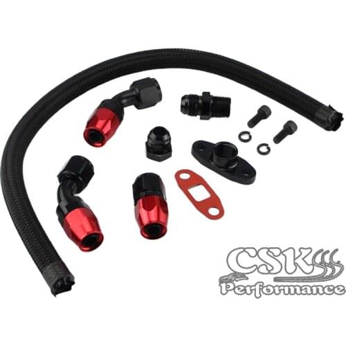 Turbo Oil Return Drain+ Feed Line + Sandwich Adapter Plate SR20DET KA24DE Purple / Gold / Blue / Red / Silver