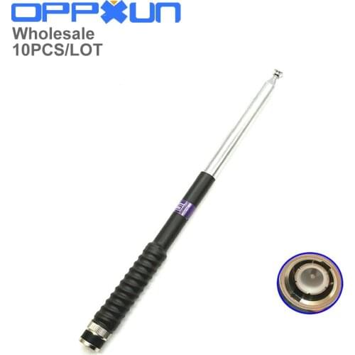 OPPXUN 10PCS/LOT Telescopic Antenna BNC J-NUODA VHF For Kenwood ICOM For V8 V80 IC-U82 Handheld Two-Way Radio