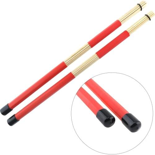 2pcs 40cm High Quality Wooden Rods Rute Jazz Drum Sticks Drumsticks Percussion Instruments Accessories for Drum Set