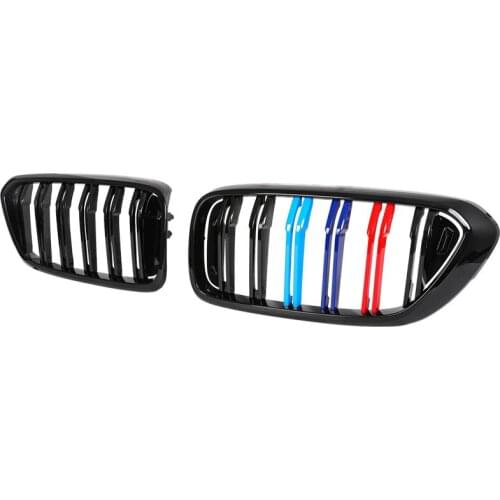 A Pair G32 ABS Double Slat Car Front Kidney Grille For BMW 6 Series 6GT G32 2017-2020 640i 650i Racing Grilles Auto Accessories