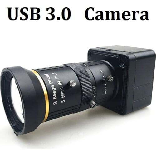 Industry Live USB 3.0 Camera 5.0MP Lens 5-50mm Webcam UVC Free Drive Compatible Windows Mac OS X Linux