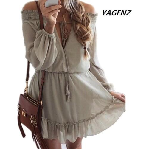 Летние платья с открытыми плечами QEWSDRFG China At AliExpress