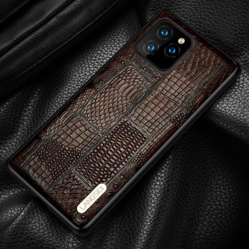 Luxury Leather phone case for iphone 11pro max 7plus 8 plus 6 6s Shockproof back Fundas GENUINE LEATHER coque for iphonr 12 mini