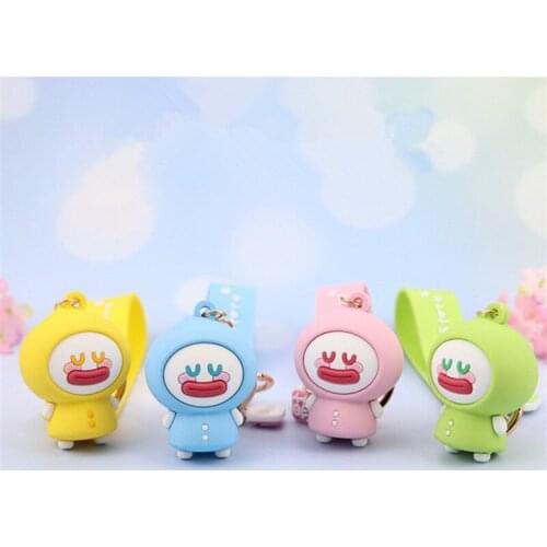 Cute Car Keychain Creative Cartoon Couple Backpack Key Pendant Student School Bag Girl Handbag Hanging Ornaments Accessories