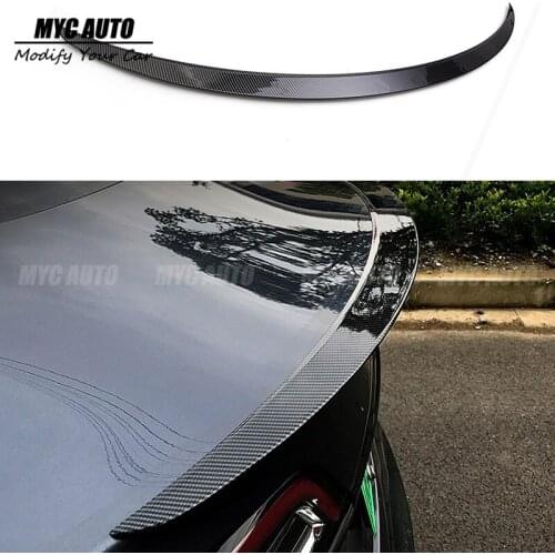 For Tesla Model 3 Carbon Fiber Look Spoiler For Tesla Model 3 2016 2017 2018 2019 2020 Carbon Fiber Look Rear Trunk Wing Spoiler