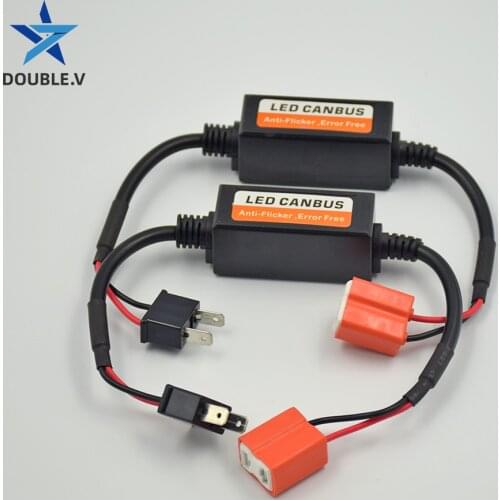 2pcs Error Free LED Canbus Decoder for LED Car Headlight Bulb Kits for SUV Fog Lamps H4 H7 H1 H11 9006 9007 Adapter Anti-Flicker