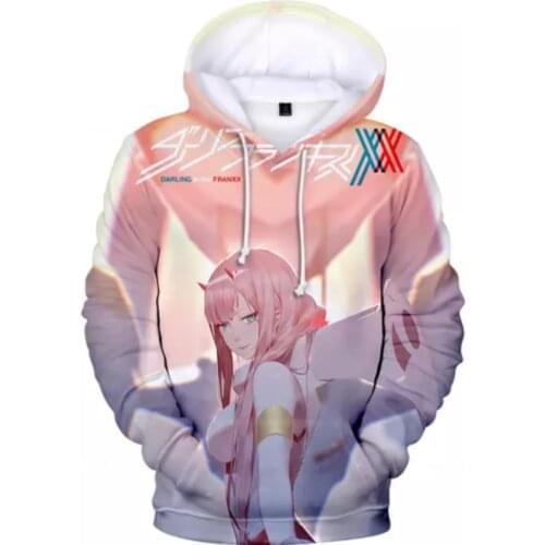 Anime DARLING in the FRANXX Long Sleeve Hoodie Sweatshirt Men/women Pullovers Harajuku Clothing 3d Personality Boy Girls Hoodies