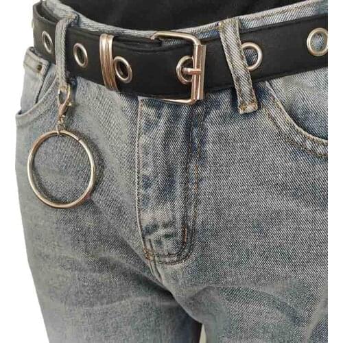 Street Big Ring Key Chain Rock Punk Trousers Hipster Key Chains Pant Keychain HipHop Fashion Accessories