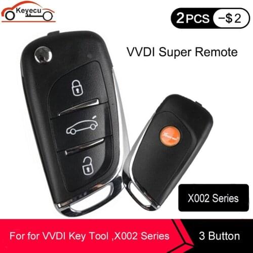 KEYECU XHORSE XHORSE DS Style Wireless Universal Remote Key 3 Buttons for VVDI Tool (English Version) , X002 Series