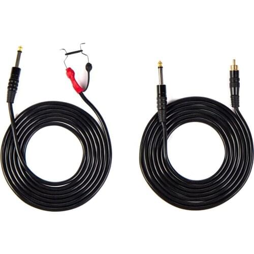High Quality Tattoo RCA Clip Cord Silicone Springless Clipcord For Power Supply Footswitch Machine Gun