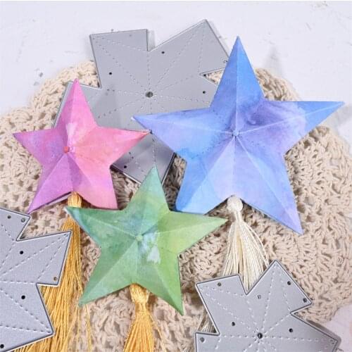 YaMinSanNiO 3PCS/Set 3D Star Craft Metal Cutting Dies For DIY Scrapbook Paper Cards Embossed Decorative Craft Die Cut New 2021