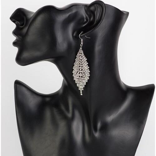 YFJEWE Fashion Women Gloss Rhinestone Leaves Dangle Earrings Party Gift Wholesale Jewelry Accessories #E277